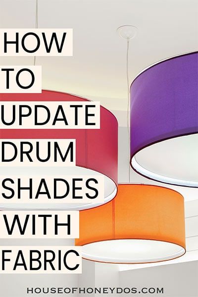 Fabric Over Lamp Shade, Drum Lampshade Makeover, How To Measure For A Lampshade, Redone Lampshades, Lamp Shade Makeover Ideas, Lampshade Decor, Diy Drum Shade, Diy Drums, Repurposed Wine Bottles