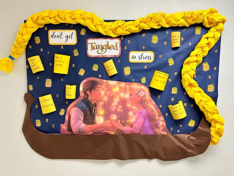 Tangled Door Decoration, Tangled Bulletin Board, Disney Theme Bulletin Board Ideas, Ra Door Decs Disney, Disney Ra Bulletin Boards, Funny Ra Bulletin Boards, Disney Themed Bulletin Boards, Door Dec Ideas Ra, Ra Floor Themes Ideas