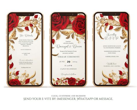 Desi Wedding Invitations Cards, Royal Indian Wedding Invitations, Rajasthani Wedding Invitation, Indian Wedding Digital Invitation, Red Indian Wedding Invitations, E Invite, Indian Wedding Invitations, Desi Wedding, Wedding Website