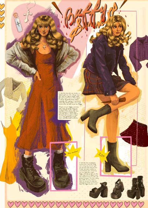 Buffy The Vampire Slayer Art, Buffy Art, 5 Outfits, Art Twitter, Art Trade, Arte Inspo, Wow Art, Buffy The Vampire Slayer, Aberdeen