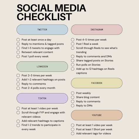 social media checklist, social media schedule, content creator, social media manager Social Media Manager Name Ideas, Media Organization, Social Media Business Ideas, Media Training, Social Media Management Tips, How To Start Social Media, Instagram Checklist, Instagram Manager, Social Media Pricing