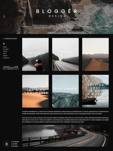 Ui Landing Page, Graphic Design Portfolio Book, Blog Template Design, Travel Website Design, Landing Page Ui, Website Design Inspiration Layout, Photography Portfolio Website, Landing Page Inspiration, Blog Website Design