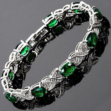 Emerald Tennis Bracelet, Bridal Diamond Jewellery, Emerald Jewelry, Fine Jewelry Collection, Green Emerald, Online Jewelry Store, Stylish Jewelry, Gemstone Bracelets, Bracelet Jewelry