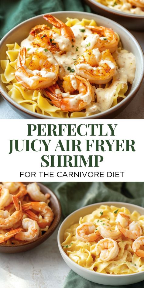 Make easy air fryer shrimp that’s light, juicy, and carnivore approved. Ideal for your Carnivore Diet Recipes & Ideas collection, this recipe delivers delicious shrimp with minimal effort. Save this pin and click for detailed instructions and tips. Enjoy a flavorful and satisfying meal that’s perfect for the carnivore diet. Airfryer Carnivore Recipes, Aip Shrimp Recipes, Carnivore Diet Recipes Air Fryer, Carnivore Recipes Simple, Carnivore Seafood Recipes, Air Fryer Carnivore Recipes, Carnivore Shrimp Recipes, Carnivore Air Fryer Recipes, Air Fryer Shrimp Recipes