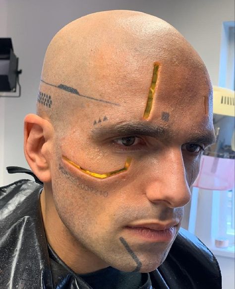 Cyberpunk Prosthetic, Glitch Makeup, Sfx Makeup Prosthetic, Cyberpunk Boy, Cyberpunk Makeup, Prosthetic Makeup, Art Cyberpunk, رورونوا زورو, Effects Makeup