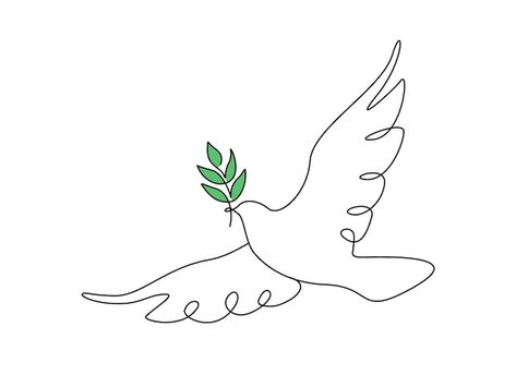 One continuous line drawing of dove of p... | Premium Vector #Freepik #vector #line-illustration #continuous-line #sketch #dove Dove Bird Drawing, Dove Drawing Simple, Dove Line Art, Dove Clipart, Pigeon Illustration, One Continuous Line Drawing, Dove Drawing, Tree Drawing Simple, Mum Tattoo