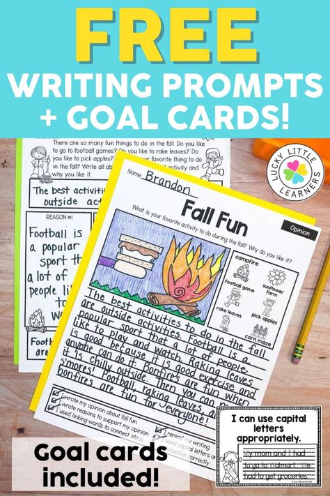 Writing Prompts For Second Grade, Teaching Writing Elementary, Second Grade Writing Prompts, Printable Writing Prompts, Fall Writing Activities, Thanksgiving Writing Activity, Free Writing Prompts, Second Grade Writing, Thanksgiving Writing