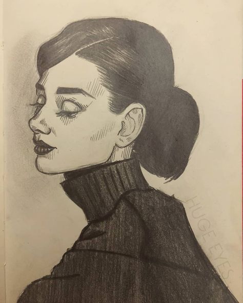 Old Money Sketch, Money Girl, La Art, Pencil Sketches, Money Aesthetic, Realistic Art, Old Money Aesthetic, Cool Art Drawings, Audrey Hepburn