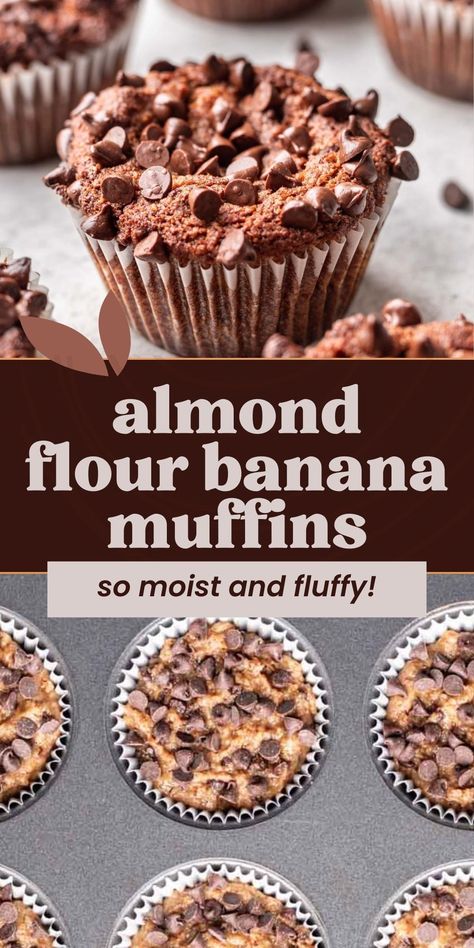 These Almond Flour Banana Muffins are the healthy banana muffins of my dreams! They're so soft and fluffy they melt in your mouth, are naturally vegan, gluten-free, and paleo, and are made with just a few simple ingredients!Perfect for a quick vegan breakfast, afternoon snack, or a healthy dessert! Gluten Free Vegan Banana Muffins, Banana Muffins Vegan, Quick Vegan Breakfast, Almond Flour Banana Muffins, Almond Flour Banana, Best Vegan Breakfast, Vegan Banana Muffins, Make Almond Flour, Almond Flour Muffins