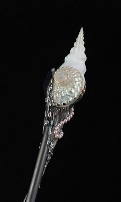 Mermaid Alter, Mermaid Wand, Witch Mermaid, Sea Magic, Ceremonial Magick, Crystal Seashells, Walking Staff, Lemurian Crystal, Diy Wand