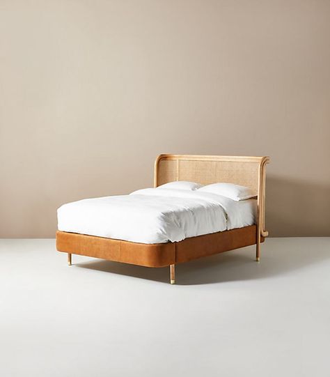 Leather bed frame