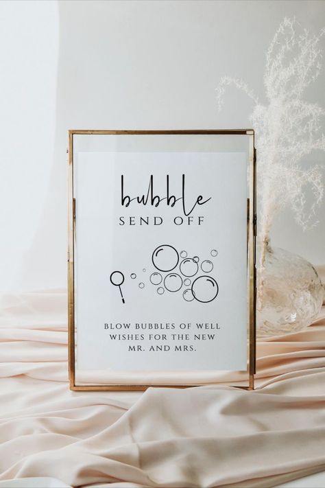 Bubble Sign Wedding, Wedding Bubbles Display, Wedding Bubbles Send Off, Bubble Send Off Wedding, Bubble Send Off, Gifts Wedding Sign, Bubble Wedding, Wedding Sign Modern, Birthday Surprises For Him