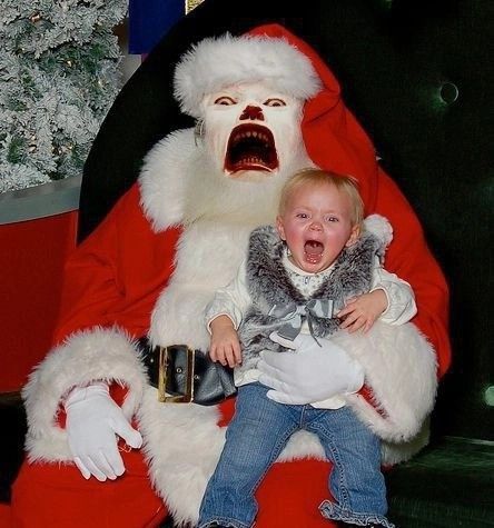 Scary Images, Scary Christmas, Creepy Core, Bad Santa, Creepy Images, Creepy Christmas, Lol Memes, Weird Images, Merry Christmas Images