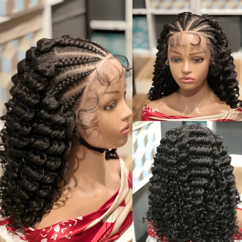 Braids Under Wig, Braiding Extensions, Cornrow Wig, Box Braid Hair, Cornrow Hairstyles For Men, Black Curly Wig, Invisible Lace, Stitch Braids, Box Braid Wig