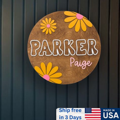 Nursery Signs Boy, Painted Name Signs, Hospital Door Signs, Nursery Wood Sign, Kids Room Sign, Wood Nursery, Personalized Wooden Signs, Door Signs Diy, Nursery Name Sign