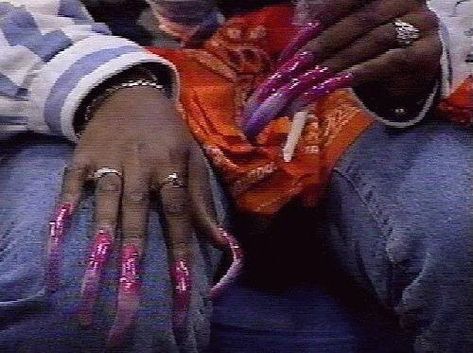 ♡on some hot shit♡ — Black women and their exquisite nails. (follow my... Black Diaspora, 90s Nails, Looks Hip Hop, Curved Nails, Vintage Black Glamour, 90s Aesthetic, African Culture, Black Culture, What’s Going On