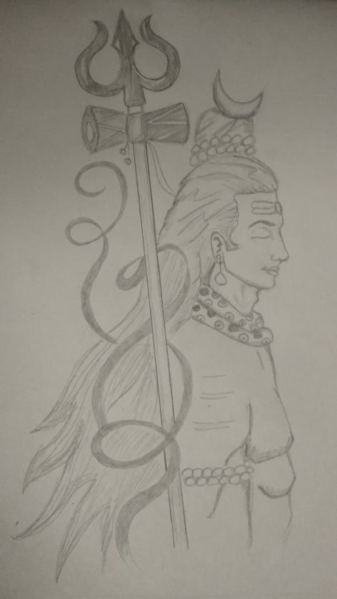 Shiv Ji Sketch Pencil Easy, Shiv Ji Sketch Easy, Lord Shiva Sketch Pencil Easy, Lord Shiva Sketch Pencil, Shiva Art Drawing Sketches Easy, Shiva Drawing Sketches, Vishnu Sketch, Simple Pencil Sketches For Beginners, Shivji Sketch