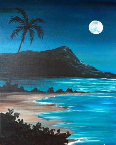 Easy Landscape Paintings, Oil Painting Techniques, Easy Canvas Painting, Canvas Painting Diy, Simple Acrylic Paintings, Beginner Painting, Beach Painting, Painting Class, Painting Art Projects