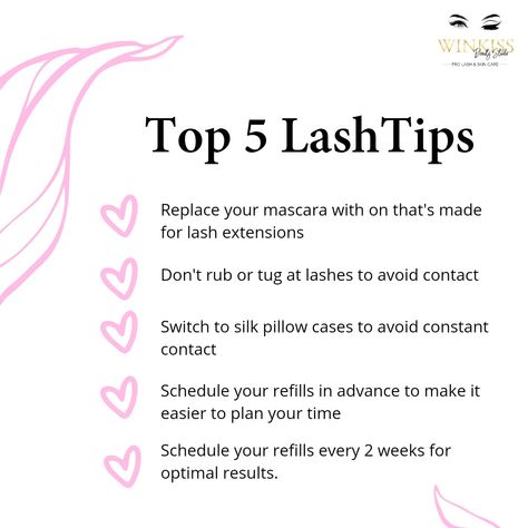 We want all you lash lovers to be confident in your eyelash extension aftercare and so we are sharing 5 top tips that will help you maintain your eyelash extensions. www.winkissbeautystudio.com - #LashCareTips #lashcareessentials #LashTips Eyelash Extension Aftercare, Eyelash Aftercare, Eyelash Extensions Aftercare, Constant Contact, Be Confident In Yourself, Be Confident, For Lash, Silk Pillowcase, Eyelash Extension