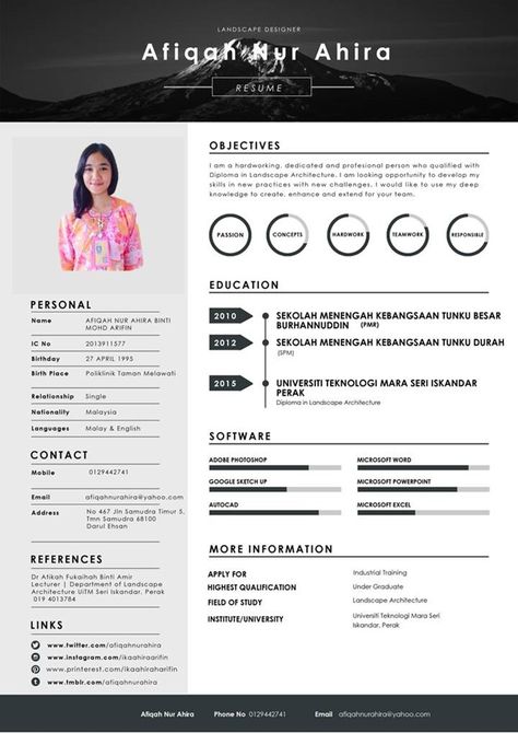 Intern Resume, Architecture Resume, Creative Resume Design, Architect Resume, Cv Original, Cv Design Template, Portfolio Resume, Cv Resume Template, Template Resume