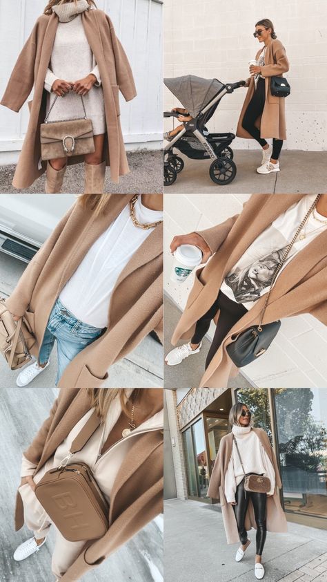 Mango Coatigan, Coatigan Outfit, Beige Coat Outfit, Mama Outfits, Becky Hillyard, Winter Date Outfits, Leather Leggings Outfit, Cella Jane, Casual Outfits For Moms