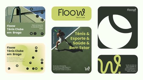 Floow Tennis Club’s Branding and Visual Identity Redesign Tennis Club Branding, Tennis Branding, Club Branding, Tennis Equipment, Pickle Ball, Tennis Club, Tennis Clubs, Eyes On The Prize, Sport Tennis