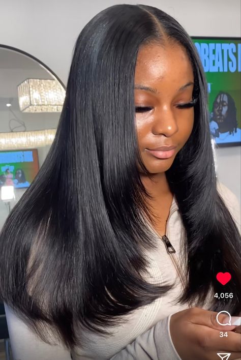 Twisted Hair, Sew In Hairstyles, Quick Weave Hairstyles, Frontal Hairstyles, Pretty Braided Hairstyles, Dope Hairstyles, Middle Part, Front Lace Wigs Human Hair, Sew In