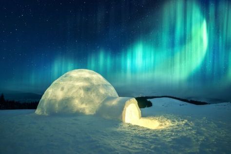 You can sleep in igloos under the northern lights in Greenland Luxury Places, Jade Mountain Resort, Polar Lights, Winter Mountains, Aurora Borealis Northern Lights, Polar Light, Travel Trends, Winter Mountain, Divine Nature