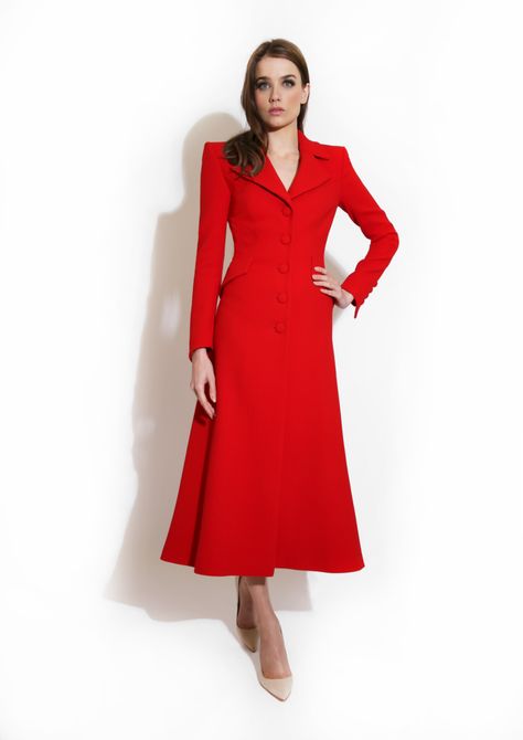 Coats – Catherine Walker Catherine Walker Coat Dress, Coat Dresses, Grace Rose, Royal Clothes, Noble Lady, Catherine Walker, Work Fits, Royal Clothing, Wool Crepe