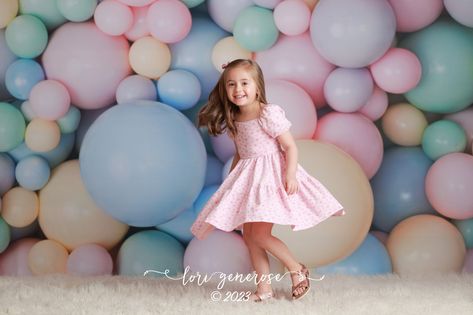 5th Birthday Girl, Balloons Backdrop, 5th Birthday Girls, Valley Photography, Girl Portraits, Birthday Photo Shoot, Bethlehem Pa, Best Shots, Pastel Balloons