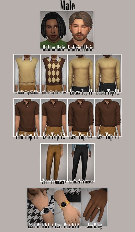 Elegant (38 Items) | Aladdin-The-Simmer on Patreon Sims Cabin, Four One Direction, Sims 4 Men Clothing, Sims 4 Male Clothes, Sims 4 Cc Eyes, Clothes Cc, Male Outfits, Sims Clothes, Sims 4 Game Mods