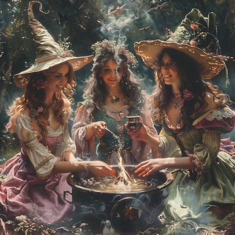 When witches gather, magick happens! ✨️⁠ ⁠ Have you thought of joining our Inked Spirit Coven? This year in the coven, we're on a journey of Rewilding Your Inner Witch. Each season is broken down by its corresponding element, and then each month we have a live lesson and a live workshop on working with one aspect of that element's energy. ⁠ ⁠ For May, we're working with the element of Air through Spell Writing!⁠ ⁠ Our lesson and workshop are scheduled for after Mother's Day, so tonight, May 9... Cute Witchcraft, Woman In Total Control Of Herself, Coven Of Witches, Cute Witch, Witch Spring, Witch Powers, Witch Coven, Cottage Witch, Witch Shop