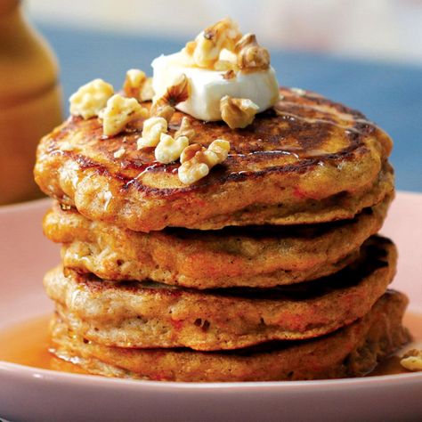 Banana Cornbread, Protein Gingerbread, Pancakes Cake, Tasty Uk, Chloe Coscarelli, Cornbread Pancakes, Squash Pancakes, Pancake Ideas, Jalebi Recipe