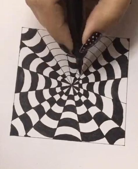 Optical illusion drawing [Video] | Optical illusion drawing, Line art drawings, Illusion drawings Eye Illusions Drawings, Optical Illusions Easy To Draw, How To Draw An Illusion, Optical Art Easy, Simple Illusion Drawings, Simple Illusion Art, Op Art Ideas Easy, 3d Drawings Easy Optical Illusions, How To Draw Optical Illusions Easy