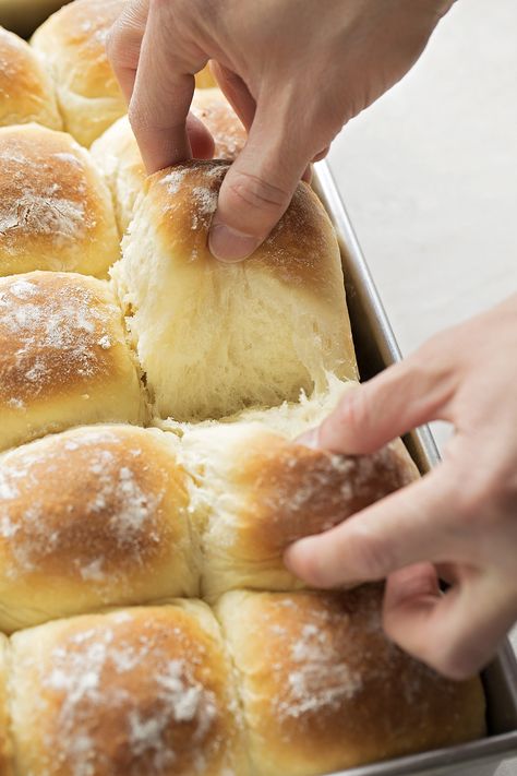 These soft, fluffy tender potato pull-apart rolls are a family favorite. They're perfect for special occasions and are a great way to use up leftover mashed potatoes! Full recipe on lifemadesimplebakes.com #rolls #yeast #bread #homemadebread Potato Rolls Recipe, Homemade Bread Recipes, Life Made Simple, Potato Rolls, Potato Roll, Leftover Mashed Potatoes, Yeast Rolls, Food Homemade, Dinner Rolls Recipe