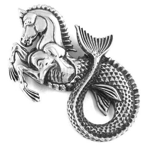 Stainless steel jewelry pendant horse with the fish tail pendant SWP0165 Greek Mythology Poseidon, Necklace Drawing, Seahorse Necklace, Seahorse Pendant, Fish Tail, Jewelry Pendant, The Fish, Cord Necklace, Animal Jewelry