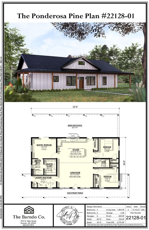 Barndominium Floor Plans | The Barndo Co Simple 1 Story House Plans, Simple Open Floor House Plans, Smaller Barndominium Floor Plans, Full Basement Ideas Floor Plans, Cheap House Plans To Build Budget, Barndominium Floor Plans 1500 Sq Ft, Small Home Blueprints Floor Plans, 2000 Sqft Barndominium, Double Wide Trailer Floor Plans