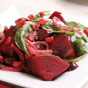 Warm Beet & Spinach Salad Desserts Cheesecake, Vegetable Soups, Salads Pasta, Beet Salad Recipes, Spinach Salad Recipes, Taco Salads, Healthy Vegetable, Beet Recipes, Salad Healthy