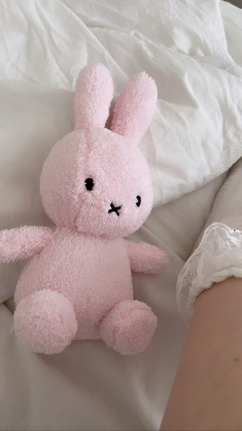 Miffy Bunny, Bon Ton, Soft Toys, Stuffed Animal, Light Pink, Vinyl Decal, Vinyl, Bed, Pink