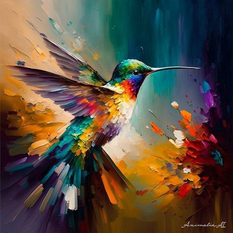 Hummingbird Painting Acrylic, Sketching Nature, Colorful Hummingbird, Bird Painting Acrylic, Animal Paintings Acrylic, Beginners Painting, Hummingbird Painting, Only In My Dreams, Arte Peculiar