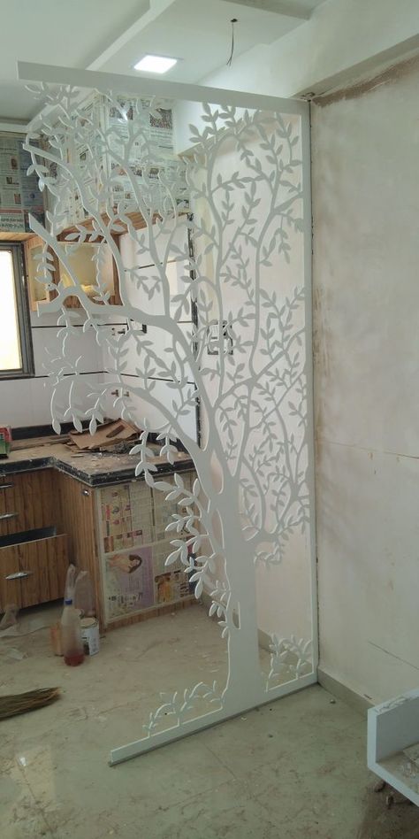 Partition Cnc Design, Cnc Jali Design Interiors, Metal Laser Cutwork Designs, Cnc Wall Design, Cnc Jaali Design, Mdf Jali Design, Cnc Jali Design, Interior Design Articles, Wall Wardrobe Design