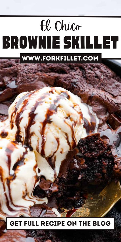 Looking for a yummy dessert to make you smile? El Chico Brownie Skillet Recipe is a winner. Mini Skillet Brownie, Brandy Sauce Recipe, Skillet Brownie Recipe, Brownie Skillet, Brandy Sauce, Skillet Brownie, Halloween Brownies, Dessert To Make, Brownie Ice Cream