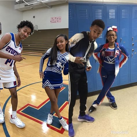 Basketball Bf Cheer Gf, Cheer And Basketball Couples Pictures, Cute Football And Cheerleader Couple Pictures, Basketball And Cheerleader Couple Black, Cheerleader And Basketball Player Couple, Basketball And Cheerleader Couple, Basketball Couple Pictures, Cheerleader Couple, Cheer Couples