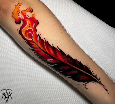 Flame Feather Tattoo, Feather Flame Tattoo, Burning Pheonix Tattoo, Feather Fire Tattoo, Phoenix And Fire Tattoo, Fire Feather Tattoo, Burning Wings Tattoo, Pheonix Feather Tattoos, Burning Phoenix Tattoo