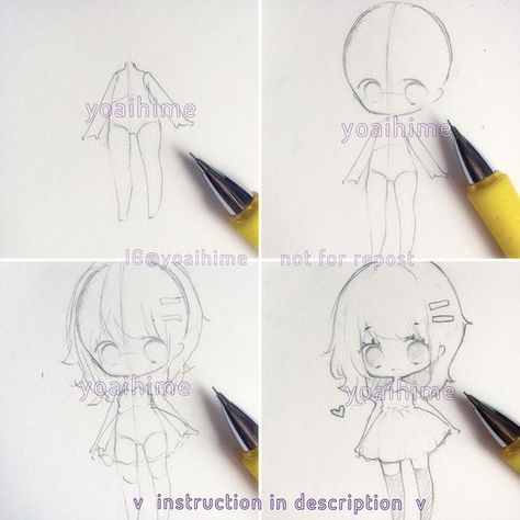 How to draw by Yoaihime!: Draw Head, Draw Chibi, Lead Pencil, Realistic Eye Drawing, Chibi Body, Anime Tutorial, Male Characters, Chibi Drawings, Drawing Tips