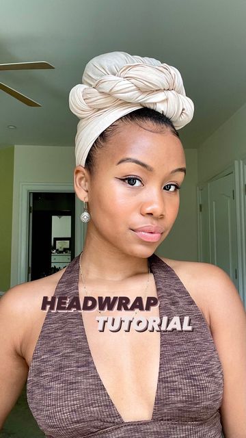 High Bun Head Wrap, Bun Headwrap, Sengelese Twist, Headwraps For Natural Hair, Marley Braids, Headwrap Tutorial, Sock Bun, Head Wrap Styles, Hair Wrap Scarf