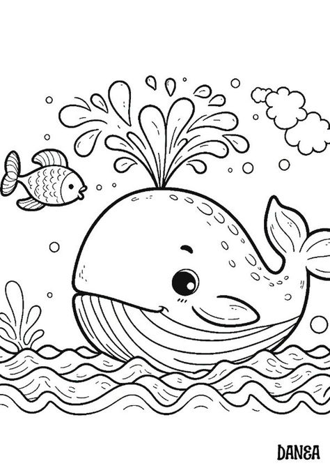 Whale Printable Coloring Page Beach Coloring Pages For Kids, Whale Printable, Party Coloring Pages, Whale Coloring, Animals Coloring Pages For Kids, Whale Coloring Pages, Ocean Clipart, Kids Printable Coloring Pages, Free Kids Coloring Pages