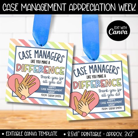 Case Manager Week Gift Tags, Case Resource Management Appreciation Week Gift Ideas, Social Case Worker, Care Coordinator, Support Services Case Management Gift Ideas, Case Managers Week Gifts, Ideas For Case Management Week, Case Manager Appreciation Week, Case Management Week Gift Ideas, Nurse Case Manager Organization, Digital Printing Services, Resource Management, Case Management