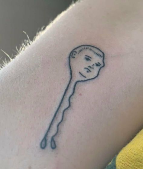 Bobby Pin Tattoo, Pin Tattoo, Secret Tattoo, Stick Poke Tattoo, Theme Tattoo, Weird Tattoos, Bad Tattoos, R Tattoo, Poke Tattoo