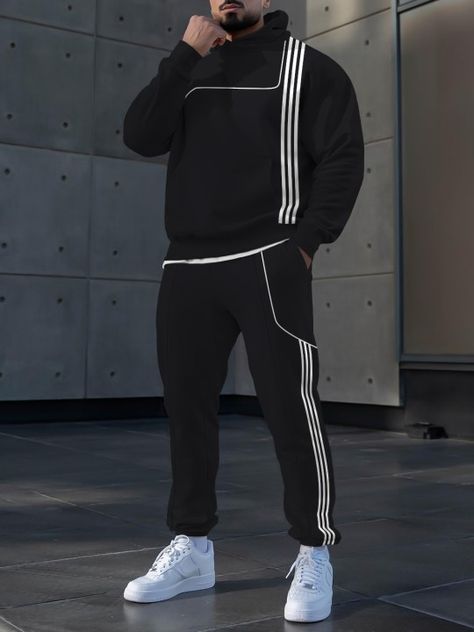 Men Tracksuits Outfits, Fleece Tracksuit For Sports Season Streetwear, Tracksuit For Men Sports, Men’s Tracksuit Outfit, Men’s Tracksuit, Sportswear Outfits, Polo Suits, Fashion Suits For Men, Cool Outfits For Men